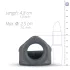 Boners - penisring en balstretcher - siliconen - grijs
