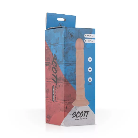Real Fantasy Scott - realistische dildo - 25cm - huidskleur
