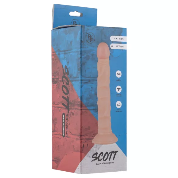 Real Fantasy Scott - realistische dildo - 25cm - huidskleur