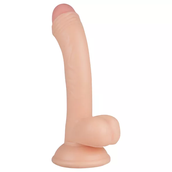 Real Fantasy Vince - dildo met ballen en voorhuid - 19,5cm - huidskleur