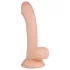 Real Fantasy Vince - dildo met ballen en voorhuid - 19,5cm - huidskleur