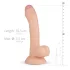 Real Fantasy Vince - dildo met ballen en voorhuid - 19,5cm - huidskleur