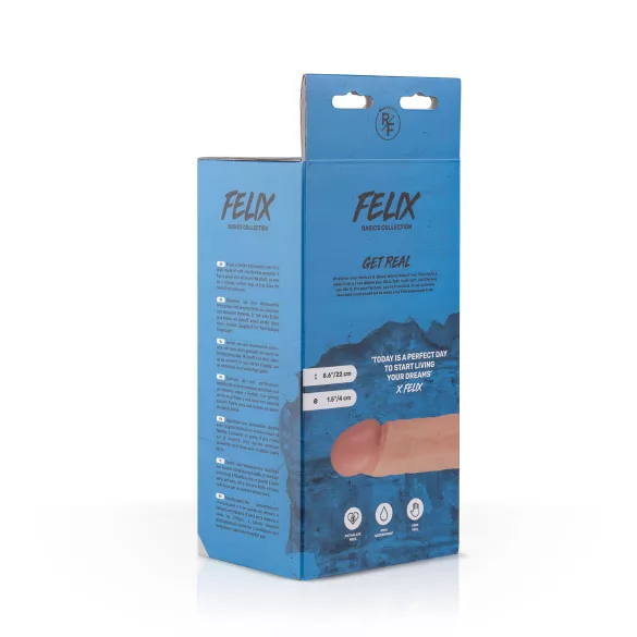 Real Fantasy Felix - realistische dildo met ballen - 22cm - huidkleur