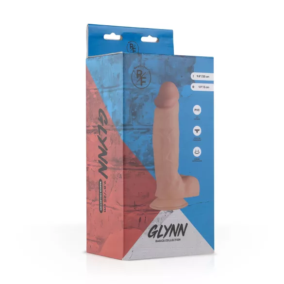 Real Fantasy Glynn - dildo met ballen - realistisch - 25cm - huidkleur
