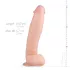 Real Fantasy Dwane - realistische dildo met ballen - 31 cm (natuurlijk)