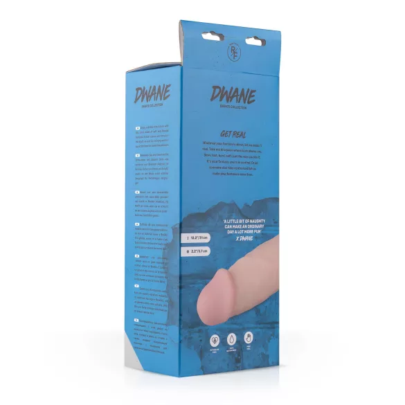 Real Fantasy Dwane - realistische dildo met balzak - 31cm - huidkleur
