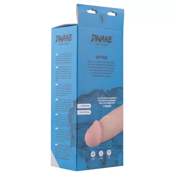 Real Fantasy Dwane - realistische dildo met ballen - 31 cm (natuurlijk)