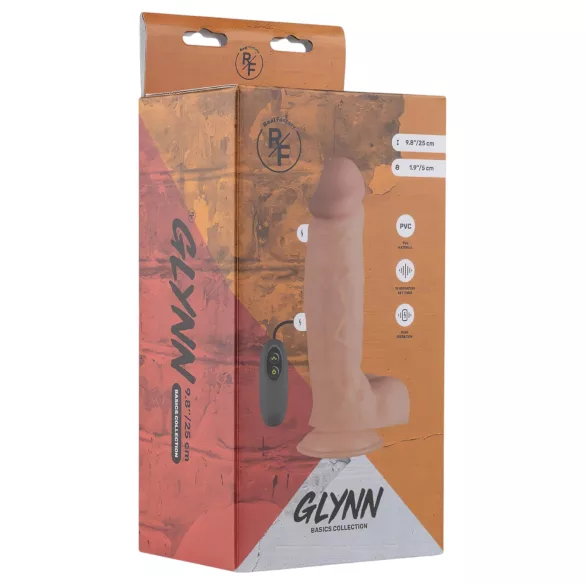 Real Fantasy Glynn - oplaadbare realistische vibrator - 25cm - huidskleur