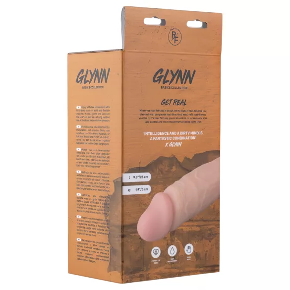 Real Fantasy Glynn - oplaadbare realistische vibrator - 25cm - huidskleur