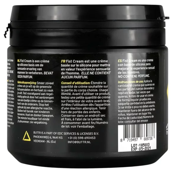 BUTTR - fisting crème - glijmiddel - 500ml