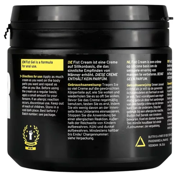 BUTTR - fisting crème - glijmiddel - 500ml