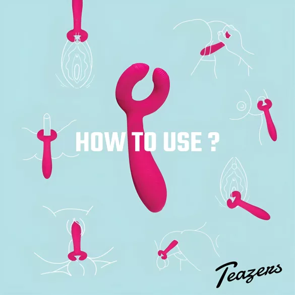 Easytoys Couple - oplaadbare waterdichte duo vibrator - siliconen - roze