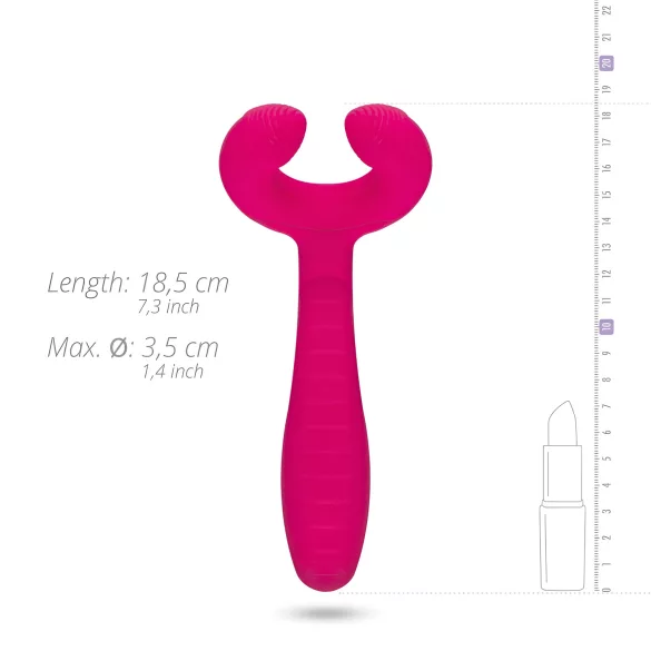 Easytoys Couple - oplaadbare waterdichte duo vibrator - siliconen - roze