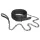 Blaze - halsband en riem - zwart
