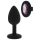 All Time Favorieten - Paarse Steentjes, Siliconen Buttplug (Zwart)
