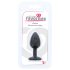 All Time Favorieten - Paarse Steentjes, Siliconen Buttplug (Zwart)