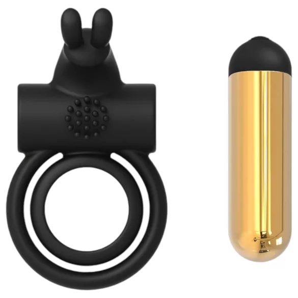 Elite Joel - vibrerende penis- en balring - oplaadbaar - zwart