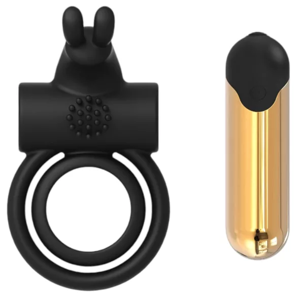 Elite Joel - vibrerende penis- en balring - oplaadbaar - zwart