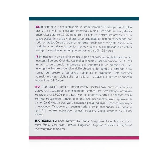 Exotiq - massagekaars - bamboo orchids geur - 200g