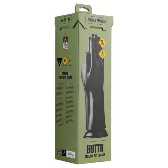 BUTTR - fisting dildo met zuignap - zwart