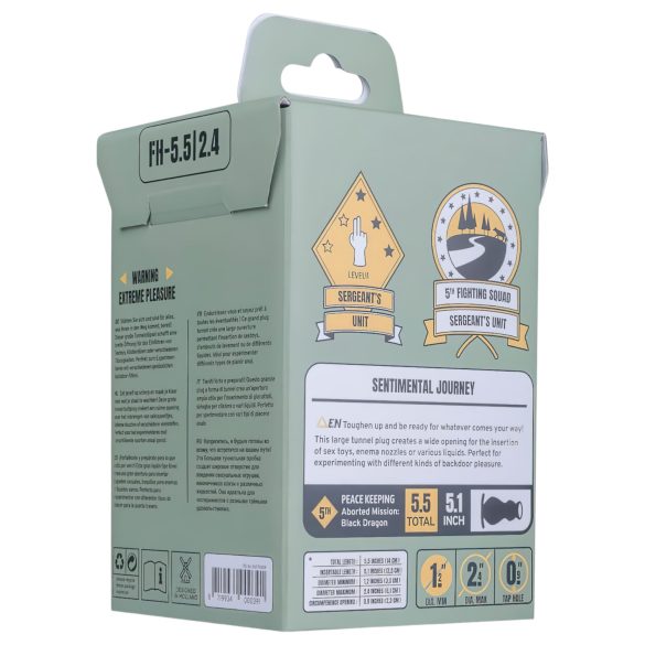 BUTTR Foxhole - holle anale spreader dildo (zwart)