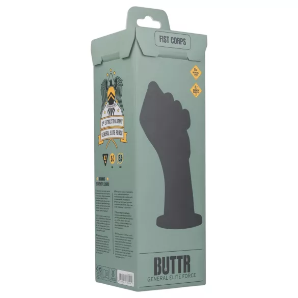 BUTTR - fisting dildo - handvorm - zwart