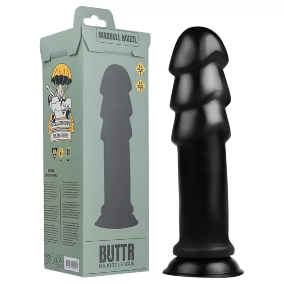 BUTTR Madbull Muzzl - dildo met zuignap - zwart