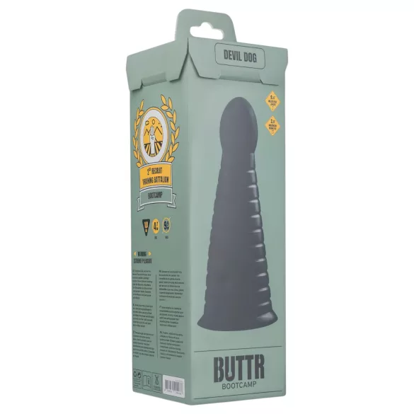 BUTTR Devil Dog - dildo met zuignap - zwart