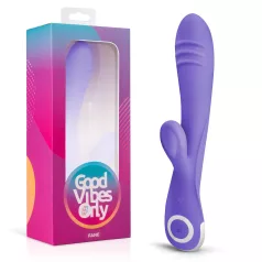   Good Vibes Only Fane Rabbit - rabbit vibrator - duo stimulatie - siliconen paars