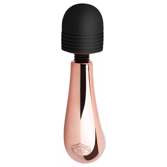 Rosy Gold - mini wand vibrator - gebogen - rosegoud