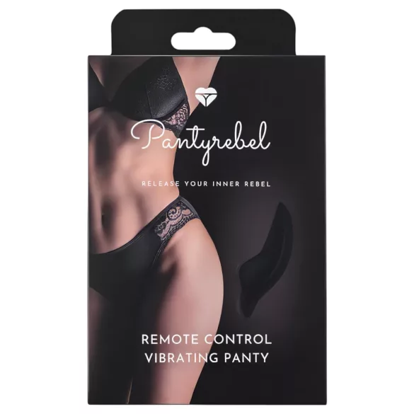 Pantyrebel - oplaadbare, draadloze vibrerende zwarte slip (S-L)