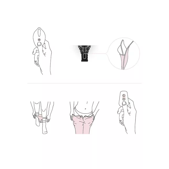 Pantyrebel - oplaadbare, draadloze vibrerende zwarte slip (S-L)