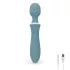 Bloom Orchid Wand - oplaadbare massage vibrator - turquoise