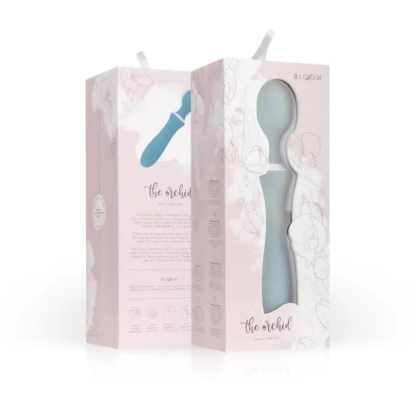 Bloom Orchid Wand - oplaadbare massage vibrator - turquoise