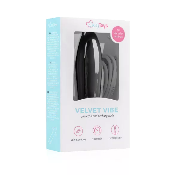 Easytoys Velvet Vibe - oplaadbare vibrator - zwart