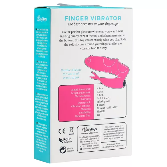Easytoys - Vinger vibrator - 2-in-1 - Zwart