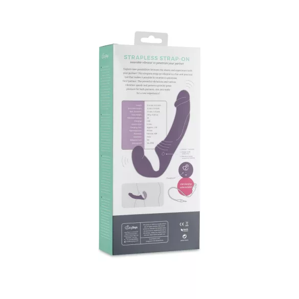 Easytoys - oplaadbare strapless vibrator - zonder harnas - paars