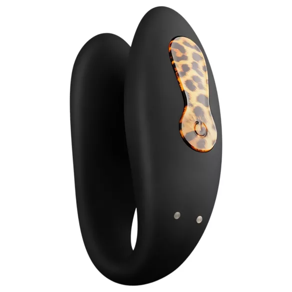 Panthra Zuna - oplaadbare, waterdichte partner-vibrator (luipaard-zwart)