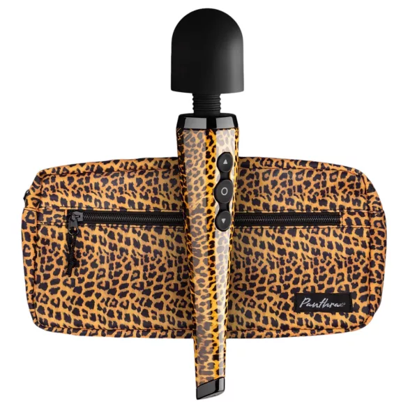 Panthra Shaka Wand - oplaadbare massage vibrator - leopard zwart