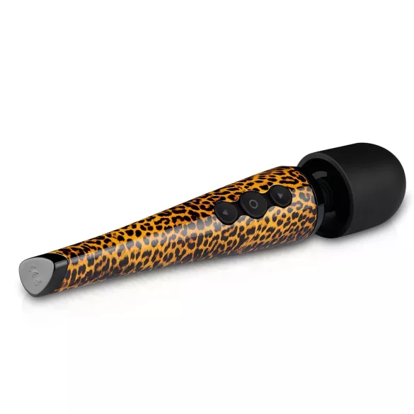 Panthra Shaka Wand - oplaadbare massage vibrator - leopard zwart