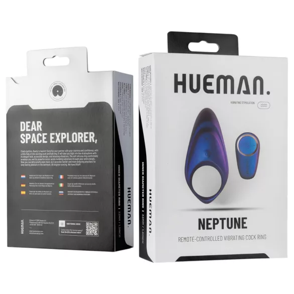 Hueman Neptune - vibrerende penisring - waterdicht - paars