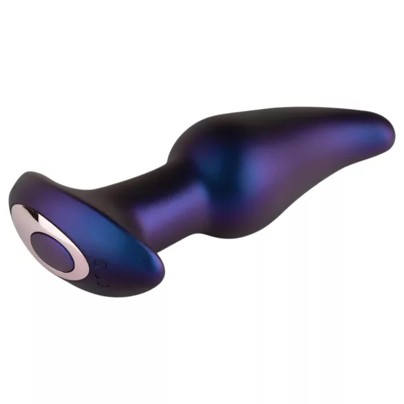 Hueman - anale vibrator met roterende kralen - siliconen - paars