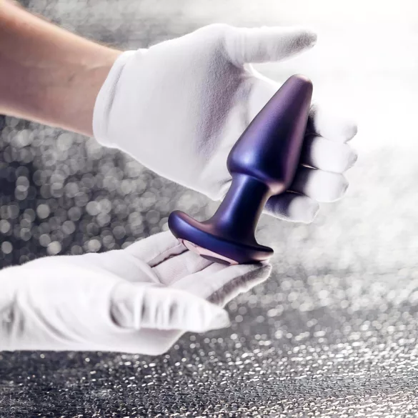 Hueman - anale vibrator met roterende kralen - siliconen - paars