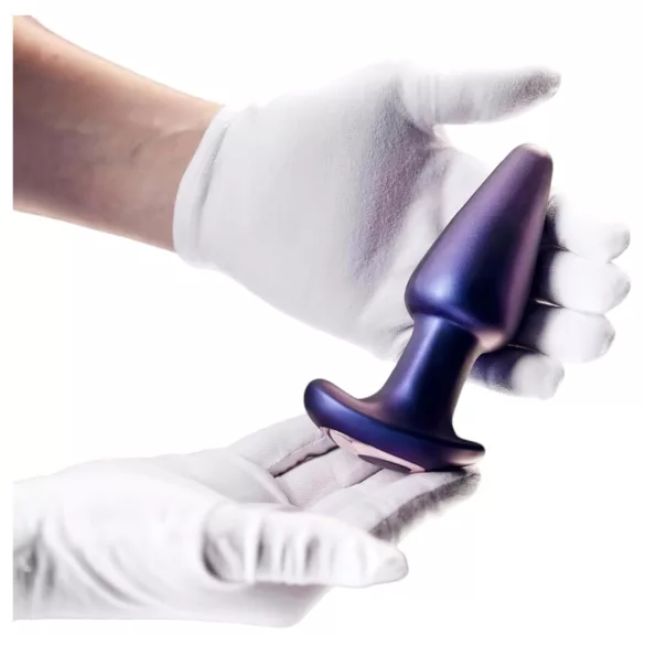 Hueman - anale vibrator met roterende kralen - siliconen - paars