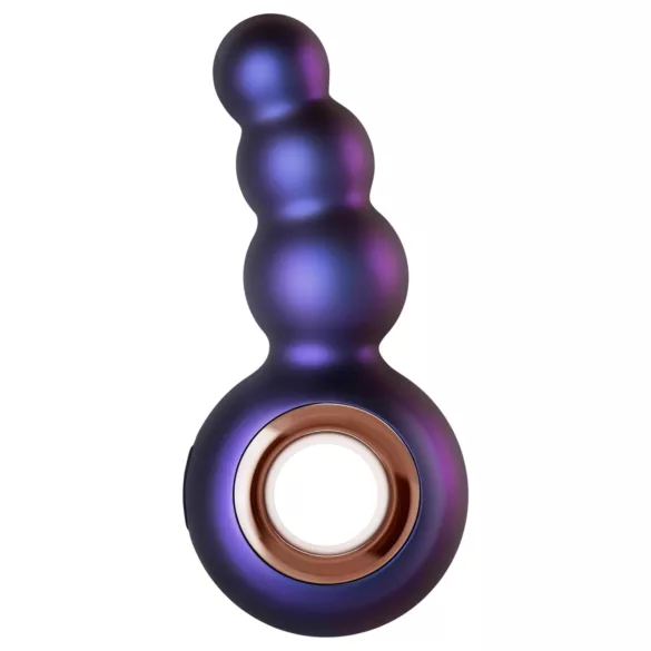 Hueman Outer Space - oplaadbare anaal vibrator met kralen - paars