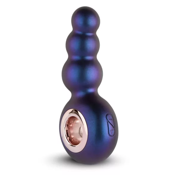 Hueman Outer Space - oplaadbare anaal vibrator met kralen - paars