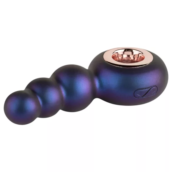 Hueman Outer Space - oplaadbare anaal vibrator met kralen - paars