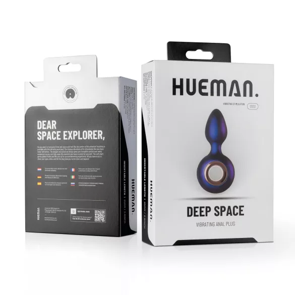 Hueman Deep Space - oplaadbare anaal vibrator - siliconen - paars