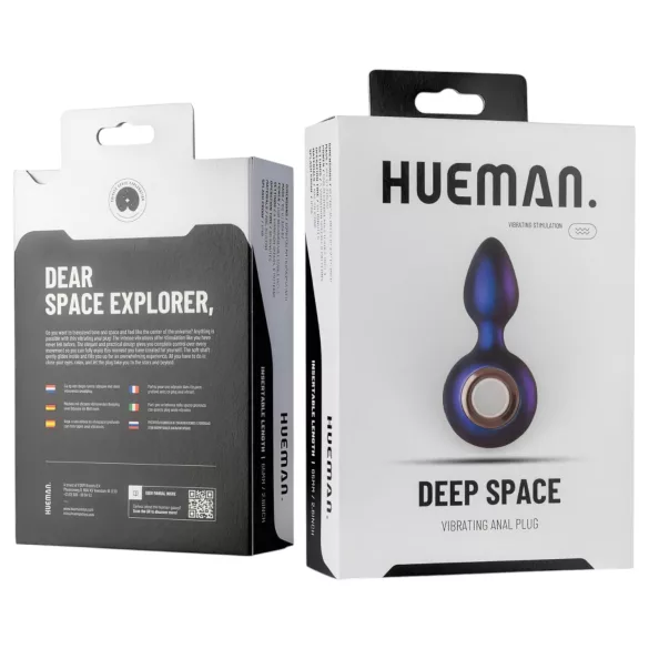 Hueman Deep Space - oplaadbare anaal vibrator - siliconen - paars