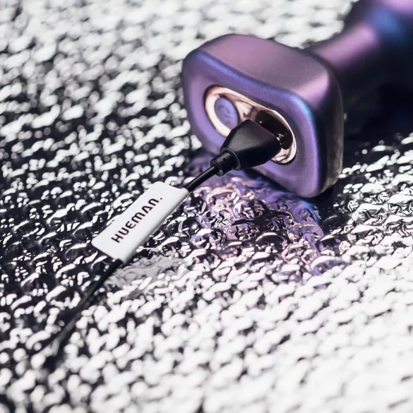Hueman Space Force - anale vibrator met stootfunctie - waterdicht - paars